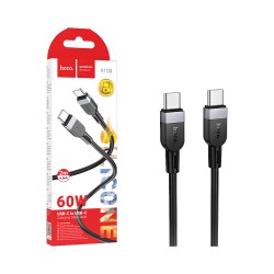 Hoco Cable X109 Energy Type-C to Type-C 60W 3A 2M Black Hoco Cable X109 Energy Type-C to Type-C 60W 3A 2M Black